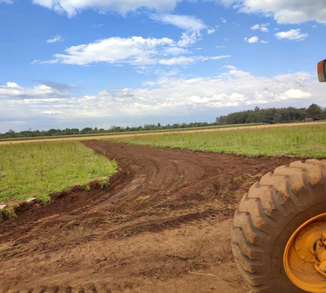 Ongoing Grading and Murraming of Access Roads