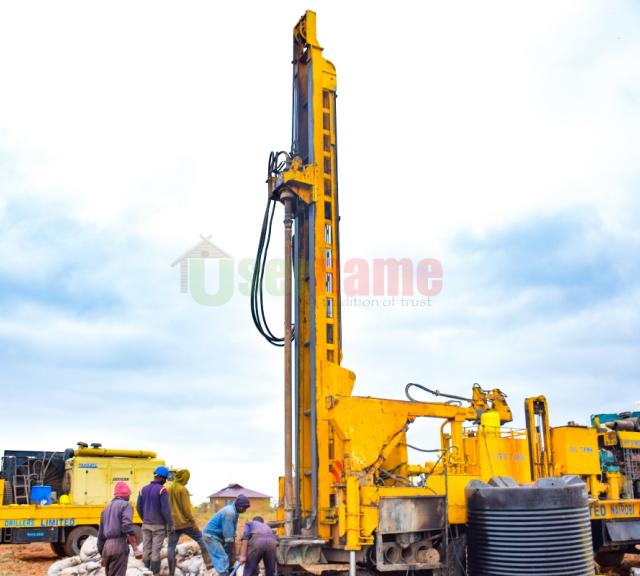 Ongoing Drilling of Borehole