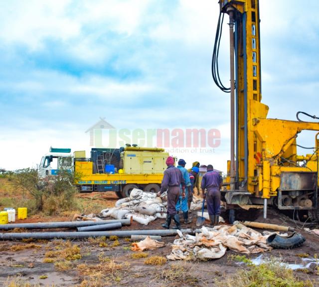 Ongoing Drilling of Borehole